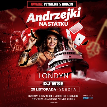 Grafika Andrzejki na statku w Londynie